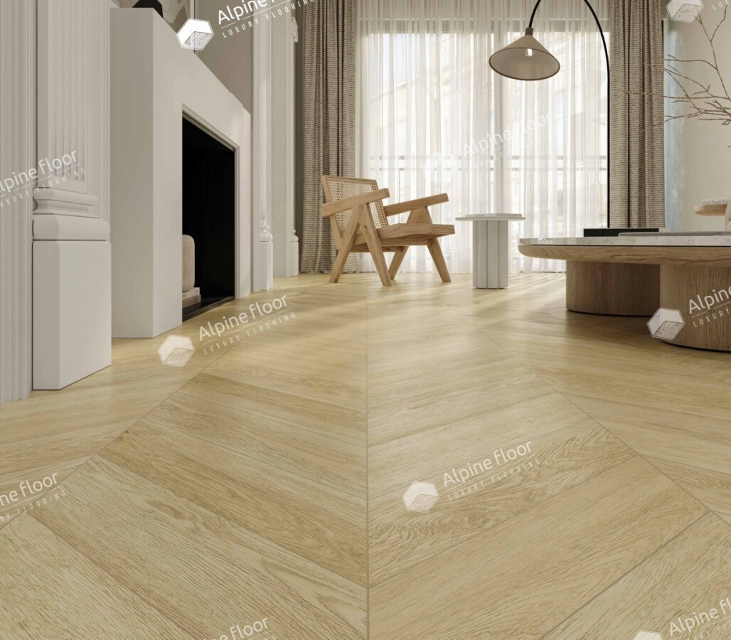 Alpine Floor Chevron LVT Кварцвиниловая плитка Дуб Ваниль Селект ECO 20-2A 555х127х2.5 mm