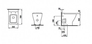 Laufen Palace 8.2370.1.000.000.1 унитаз напольный