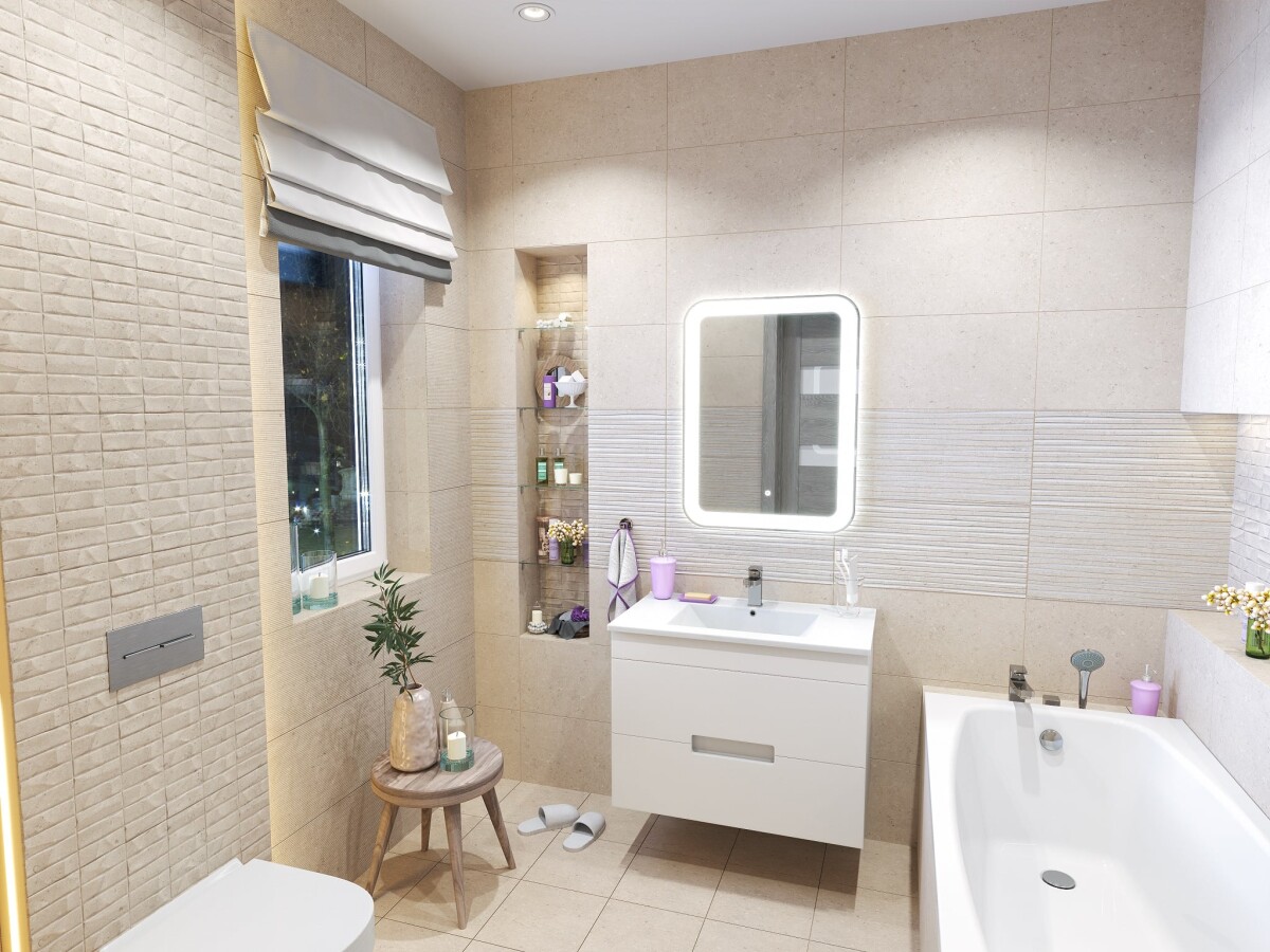 Керамическая плитка Cube Ceramica Rockberry Flames Beige 30*60 УТ000049783