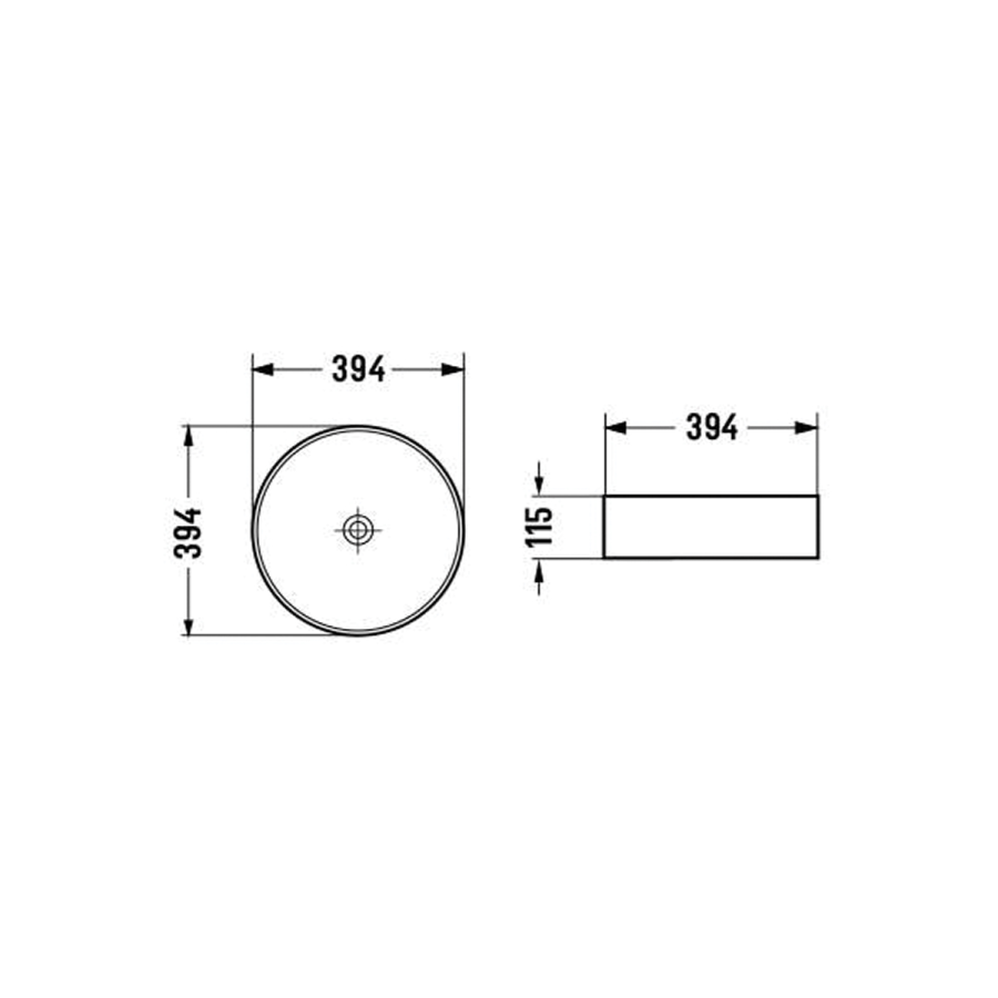 Vincea раковина керамическая 39х39 см черная VBS-216MB