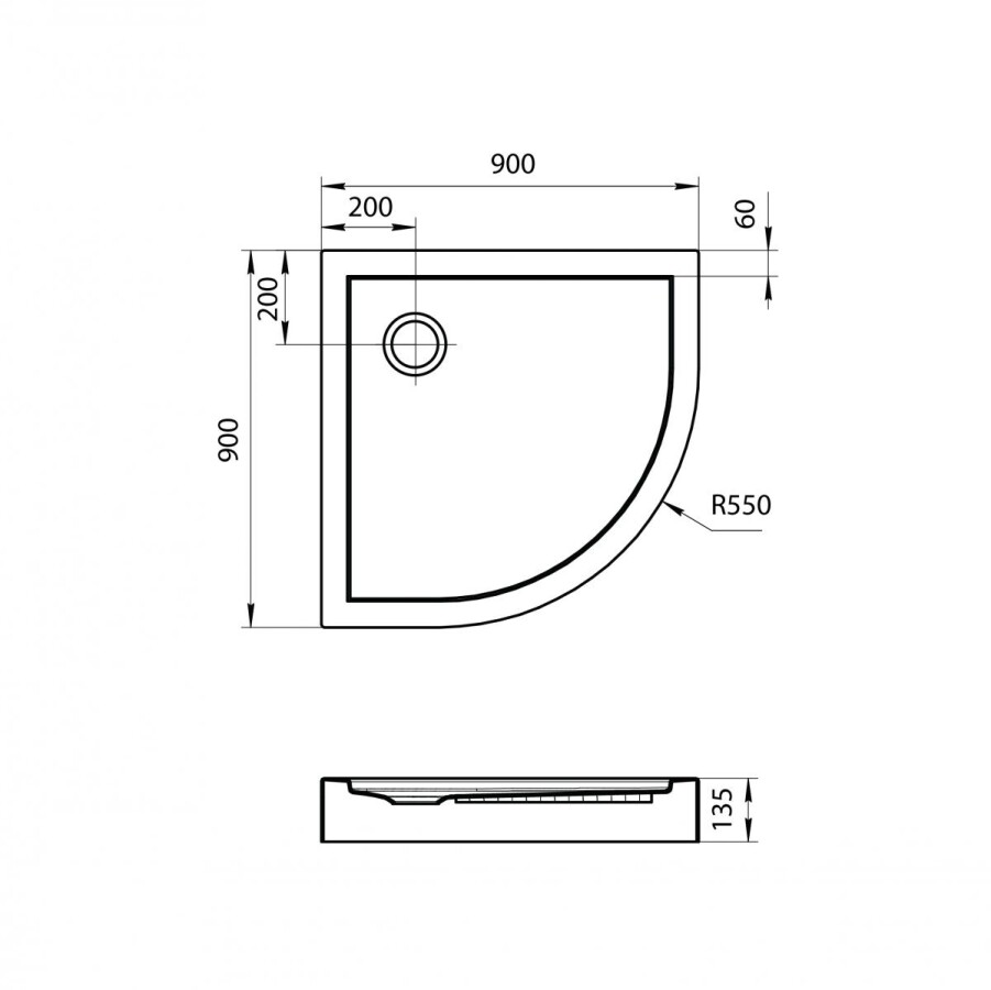 Santek Палермо 1WH302478 90*90*13,5 душевой поддон акриловый