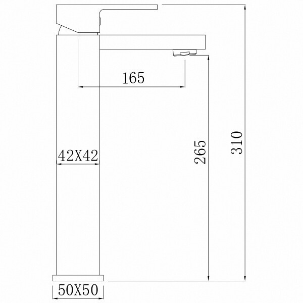 Смеситель для умывальника Comforty FC045B-CMT Черный матовый