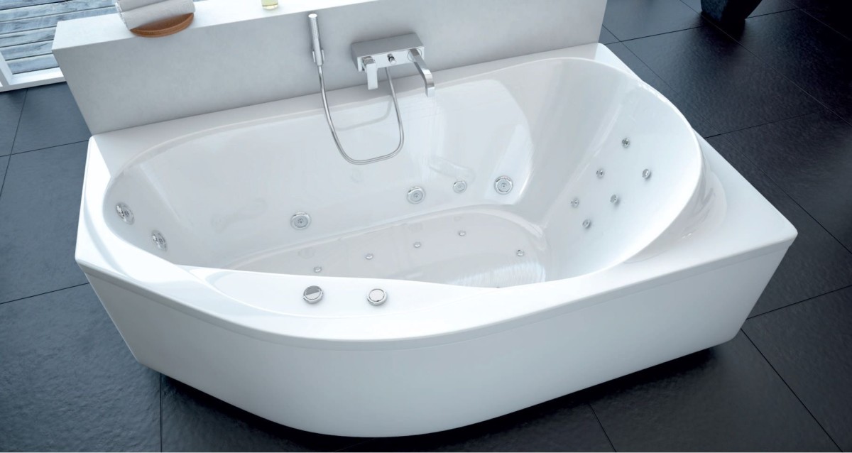 Акватек Таурус ванна гидромассажная асимметричная левая стандартные форсунки 170x100 см