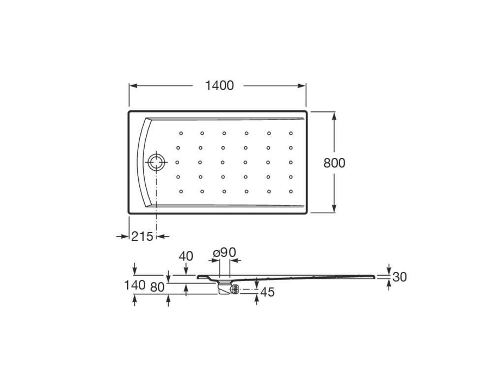 RGW CR-148 19170384-01 80*140*10 душевой поддон керамика