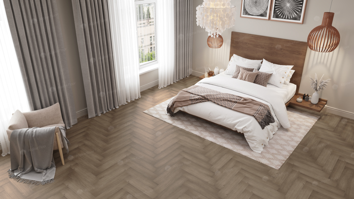Alpine Floor Parquet Premium ABA SPC ламинат Дуб насыщенный ECO 19-7AB 600х125х8 mm