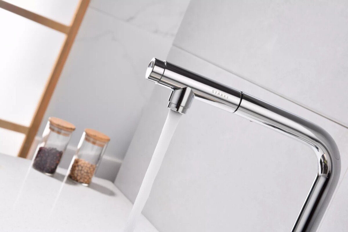 Смеситель для кухни с выдвижным изливом Urban Ur213104-CR