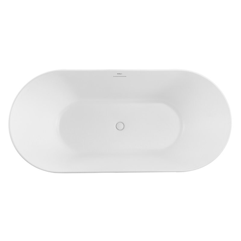 BelBagno BB411-1700-800-MATT Акриловая ванна отдельностоящая овальная матовая