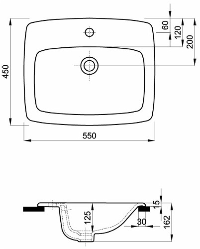 Ifo Nova pro M31856000 раковина встраиваемая 55x45 см