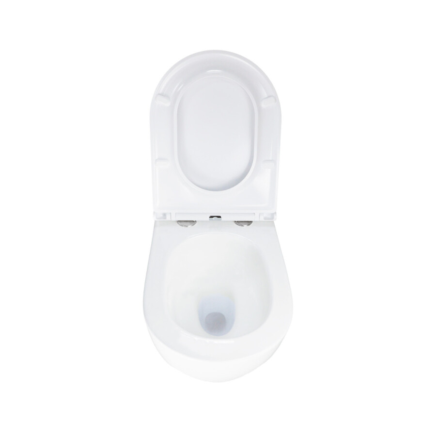 Унитаз подвесной Azario Rumba360х520х365 безободковый, система смыва "Скрытое Торнадо", с быстросъемным сиденьем "Микролифт" AZ-5175T-WHT