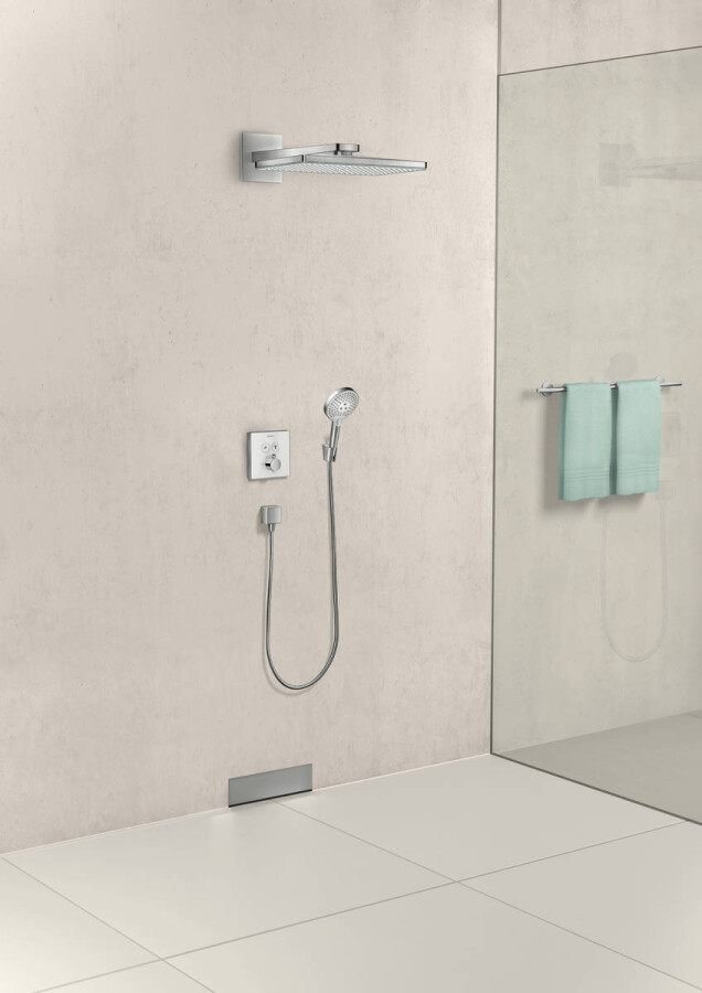 Hansgrohe FixFit Шланговое подсоединение Square с клапаном обратного тока хром-черный матовый 26455340