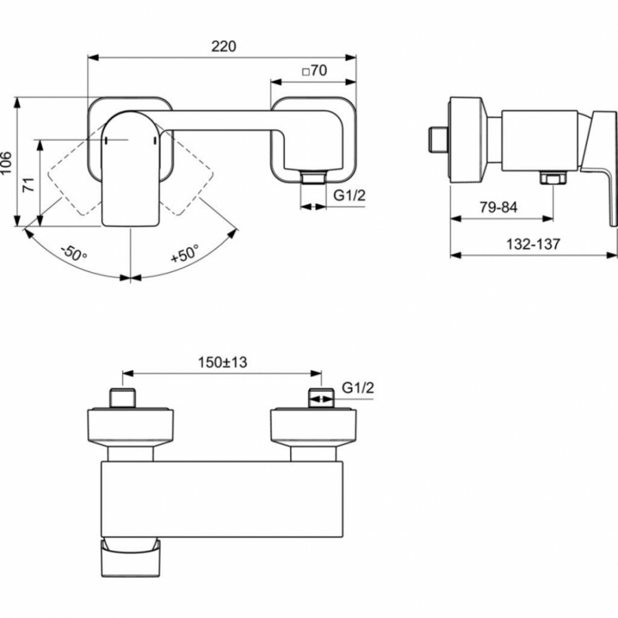 Ideal Standard Edge смеситель для душа A7120AA