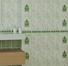 Газкерамика Восток 20х30см декор настенный зеленый глянцевый 