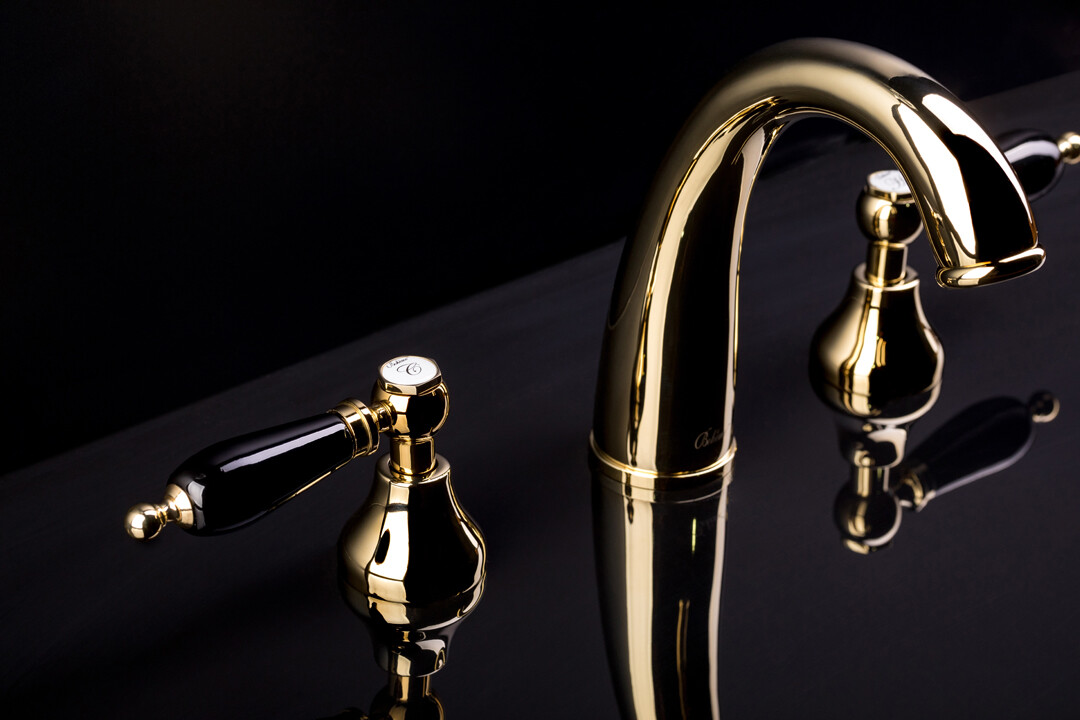 Смеситель для раковины на 3отв. Boheme Традиционный Oro Золото 297