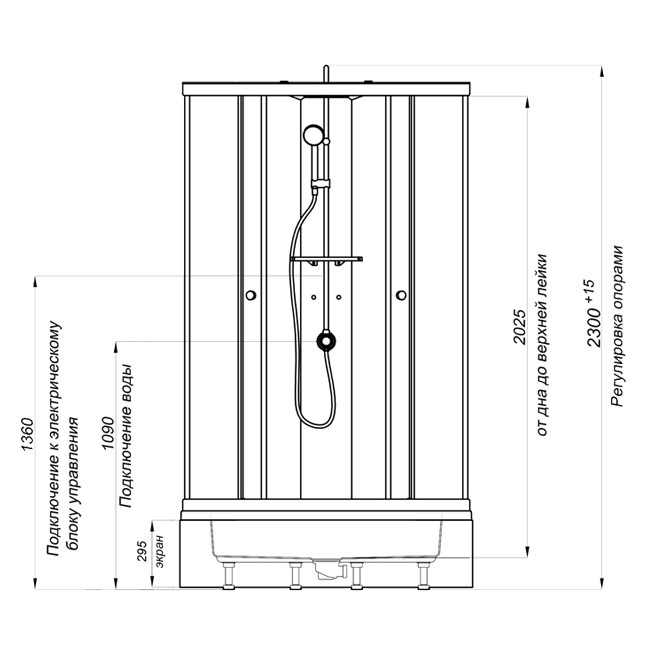 Triton Рио 3 Душевой бокс 90*90*215 WT эко