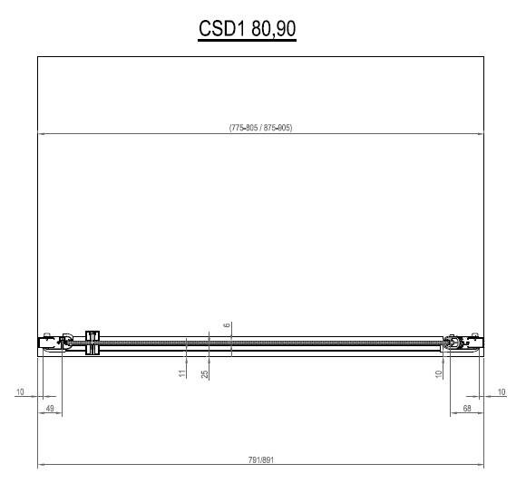 Ravak Chrome CSD1-80 Душевые двери 80*195 AT 0QV40C00Z1