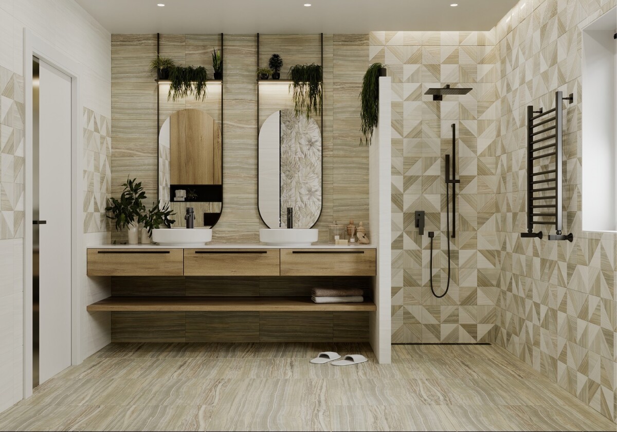 Плитка керамическая Березакерамика Palissandro декор Oasis 1 оливковый 30x60