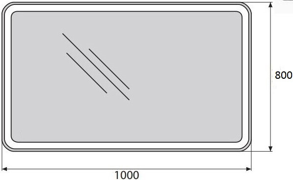 Зеркальное полотно BelBagno 100*80 SPC-MAR-1000-800-LED-BTN