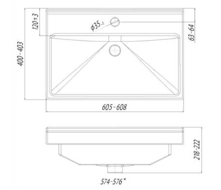 Mirsant Soho Quadro 60/2 тумба напольная с доводчиком (раковина Fest-60) УТ000071999