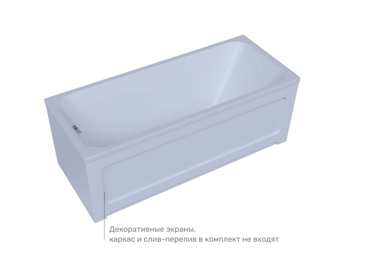 Акриловая прямоугольная ванна Aquatek Eco-Friendly Мия 155х70 без гидромассажа MIY155-0000001