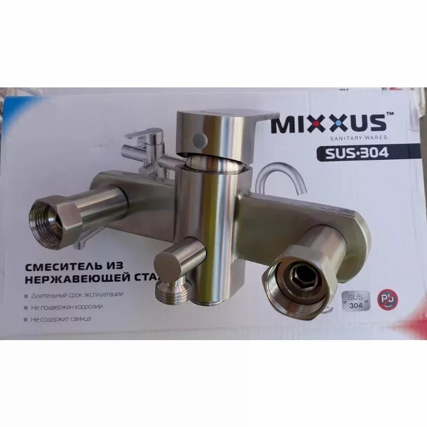 Смеситель для ванны Mixxus Ava 006 Euro Нержавеющая сталь CR0639