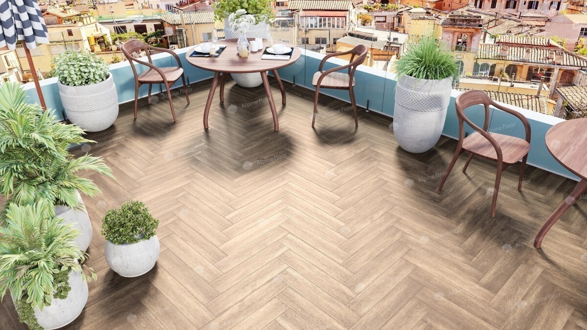 Alpine Floor Parqet LVT Кварцвиниловая плитка Макадамия ECO 16-10 590 х 118 х 2.5 mm