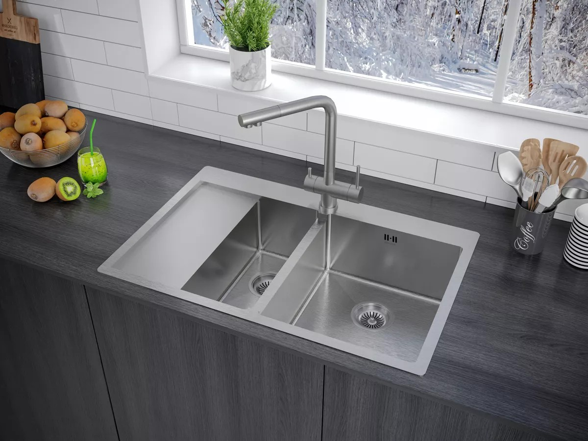 Кухонная мойка KRONER 78/2SF PM227851-BSR