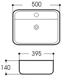 Aquatek Вега AQ5506-00 раковина накладная 50 см