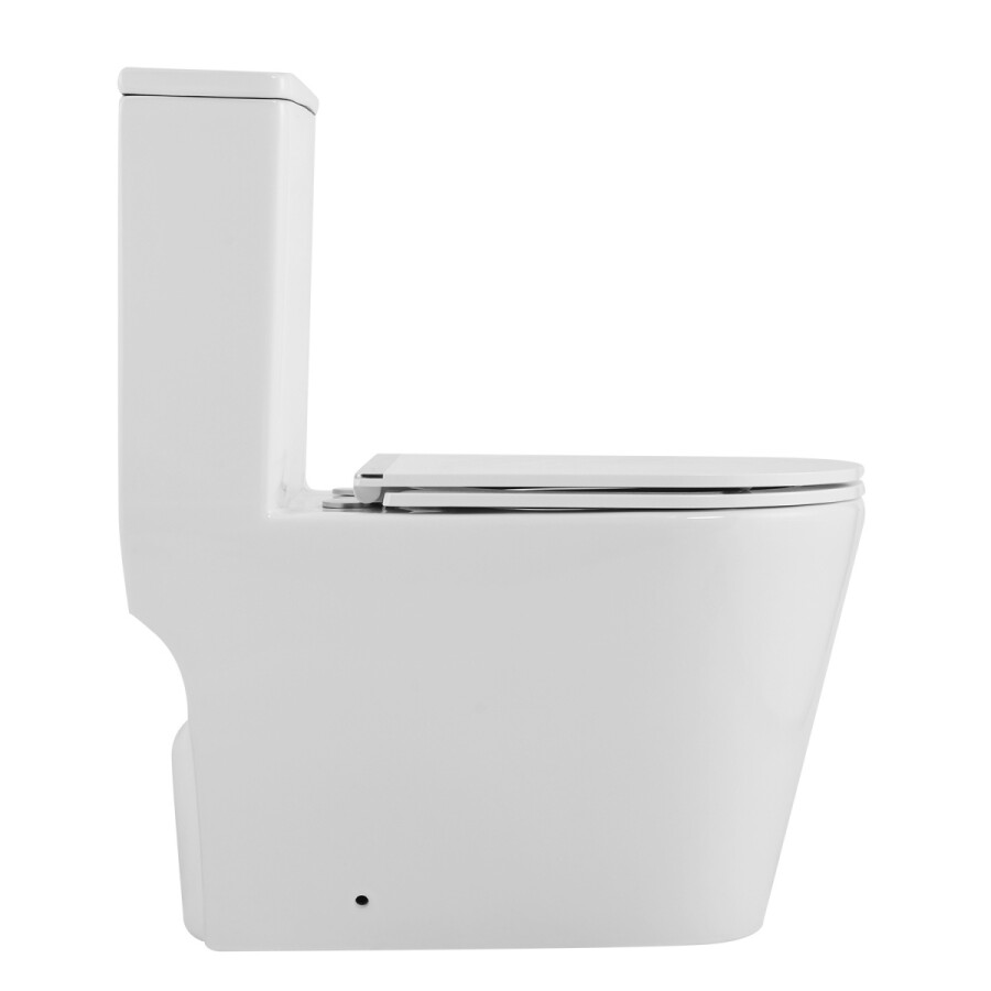 Унитаз-моноблок AZARIO Nimbus 360x680х813 безободковый, система слива "скрытое торнадо", в комплекте с быстросъемным сиденьем микролифт AZ-6080-AP