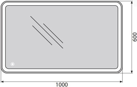 Зеркальное полотно BelBagno 100*60 SPC-MAR-1000-600-LED-TCH