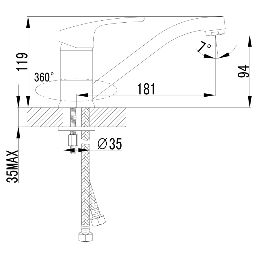 Lemark Plus Shape смеситель для кухни LM1704C