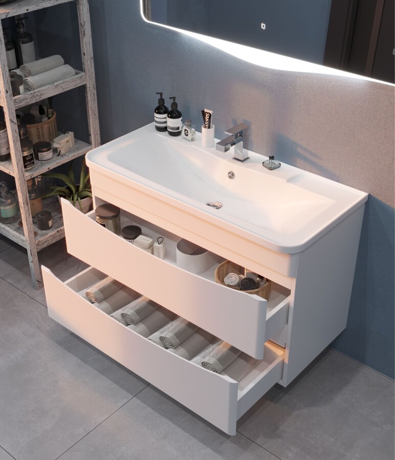 Mirsant Bravo 100 тумба с раковиной Adel УТ000087271