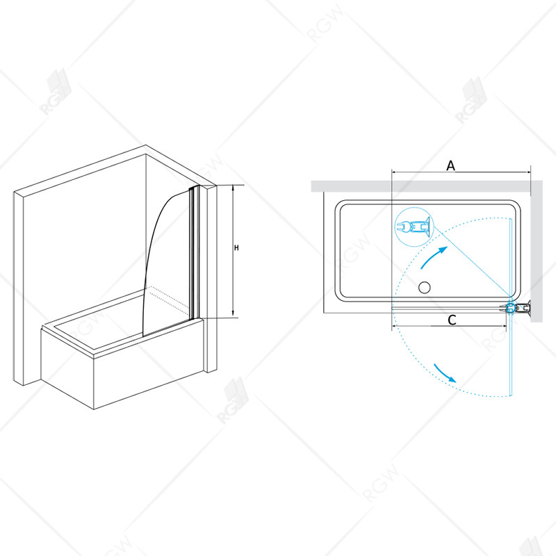RGW Screens SC-36 01113607-11 70*150 шторка на ванну