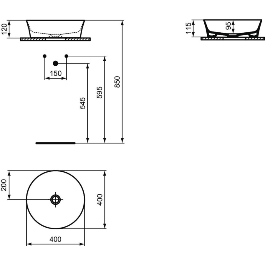 Ideal Standard раковина 40х40 см E139801