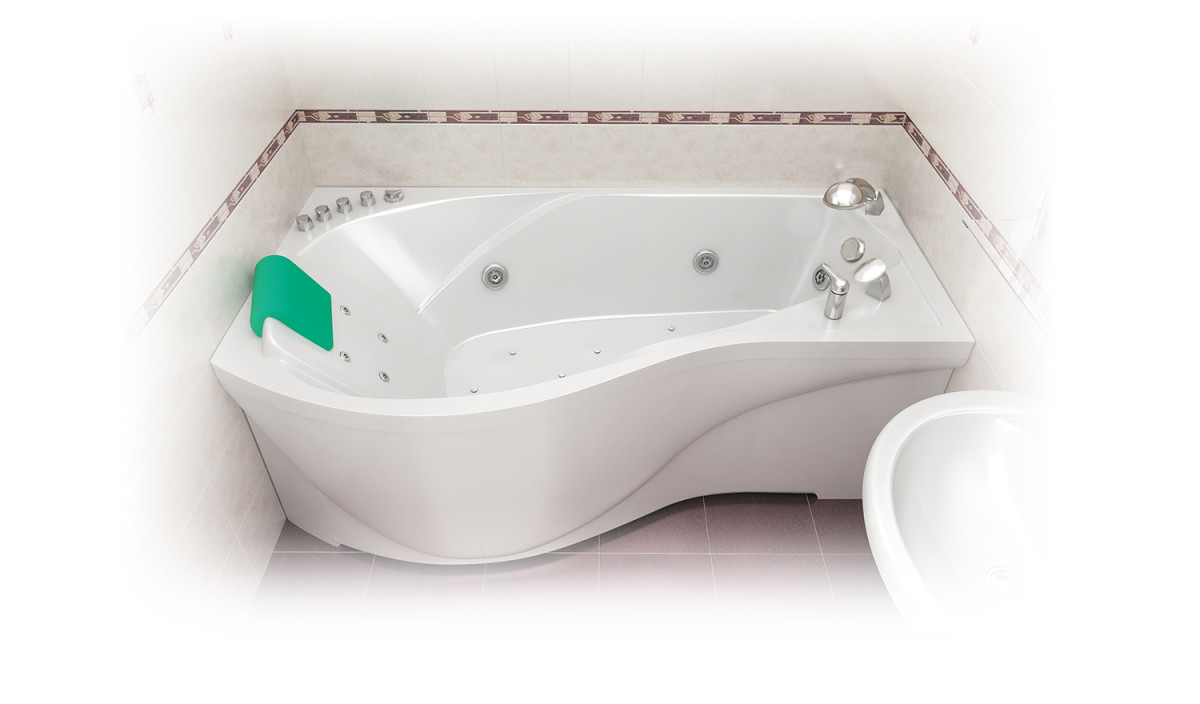 Triton Мишель 170х96 см ванна акриловая асимметричная гидроаэромассажная с фронтальной панелью сифоном и каркасом левая