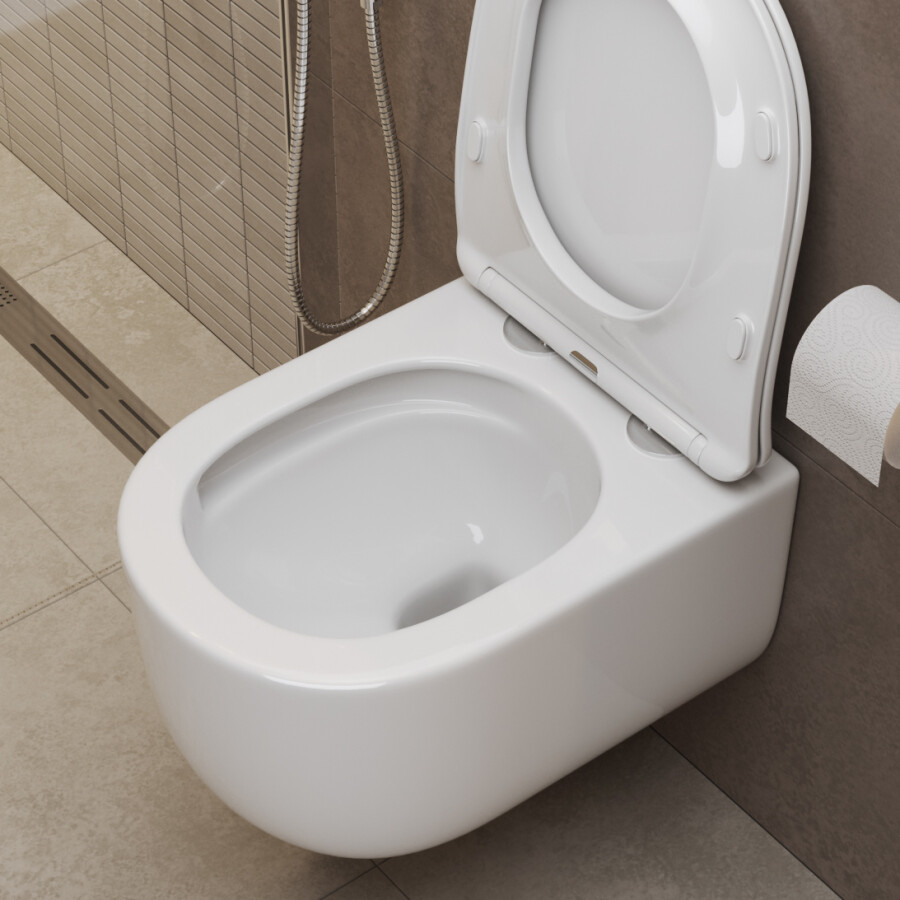 Унитаз подвесной безободковый со смывом TORNADO BelBagno SOFT-TOR BB084CH-TOR