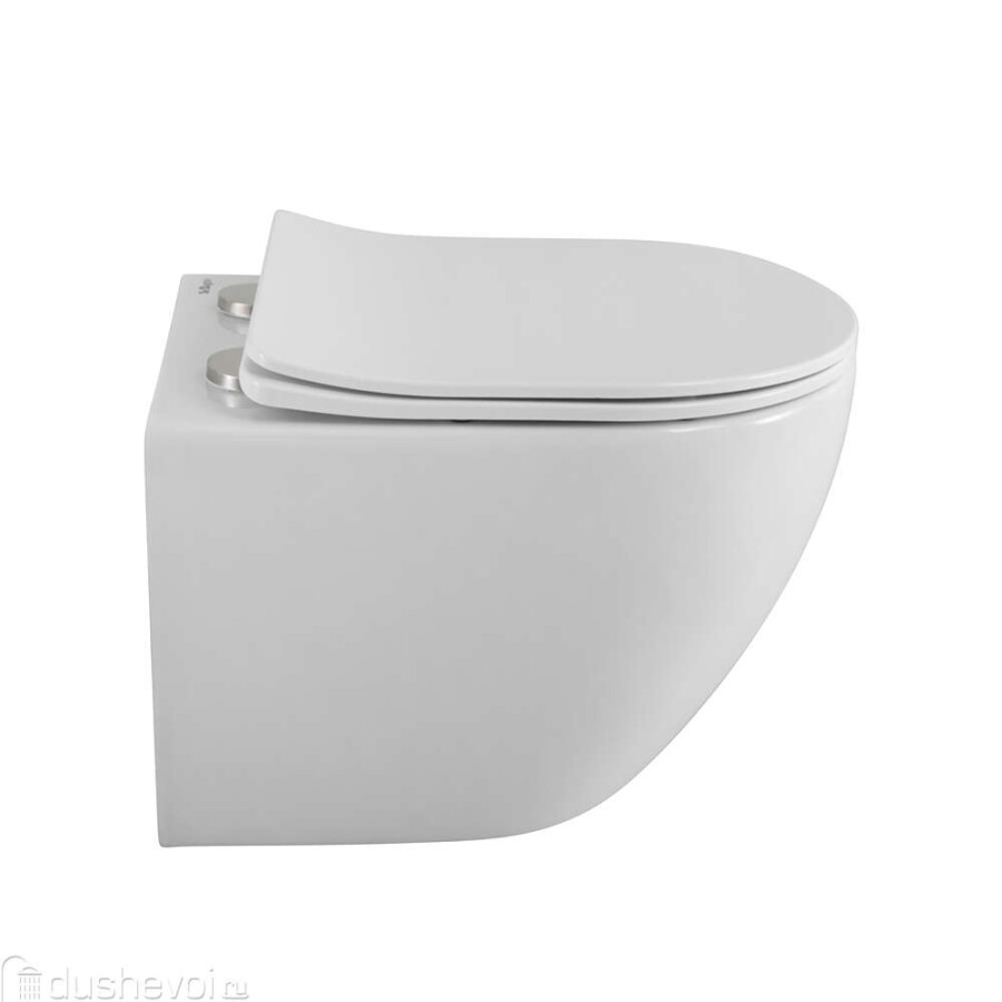 Унитаз подвесной BelBagno UNO 2.0 безободковый с сиденьем дюропласт soft close BB7306CHR/SC