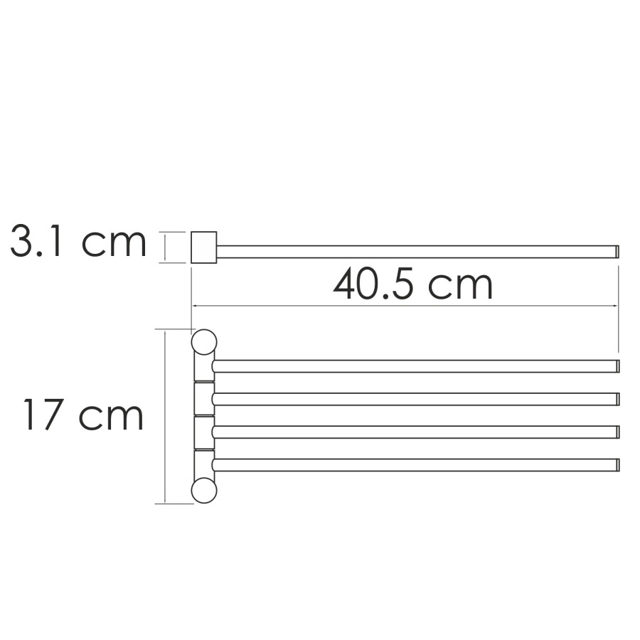 Wasserkraft держатель для полотенец K-1034WHITE