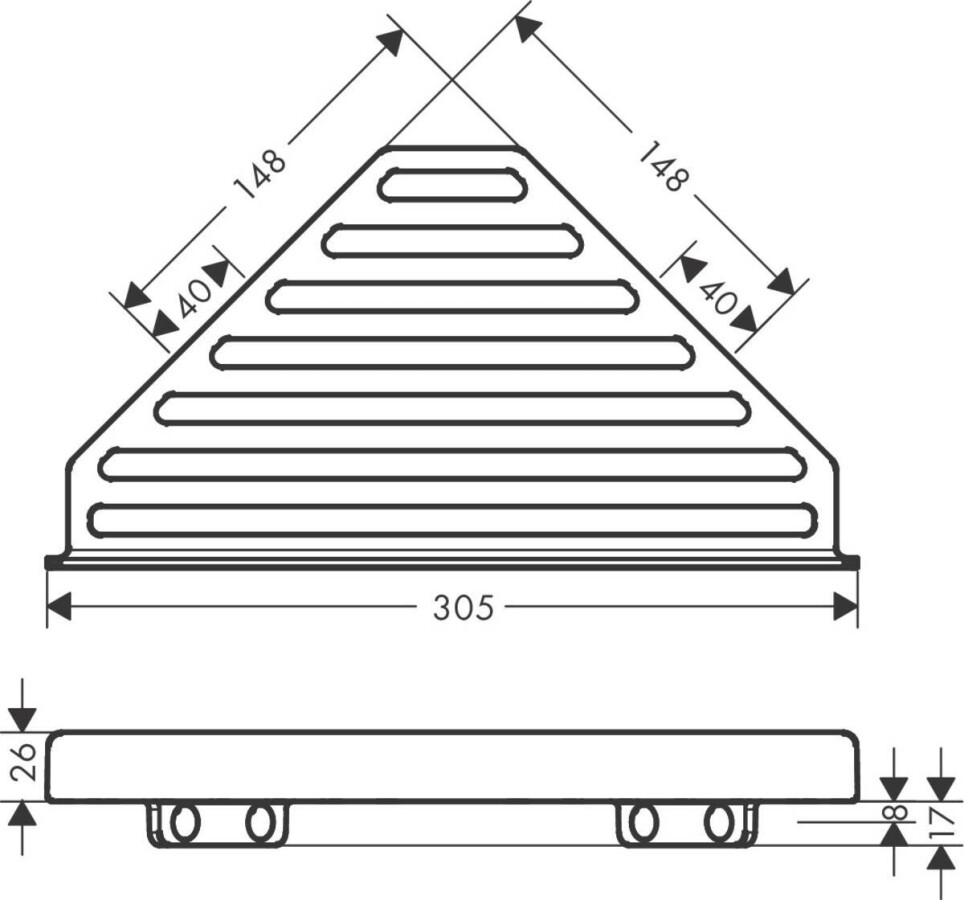 Hansgrohe AddStoris Угловая корзинка бронза 41741140