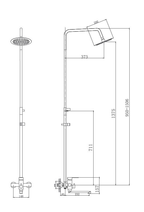 Haiba HB24801 душевая система для ванны с изливом