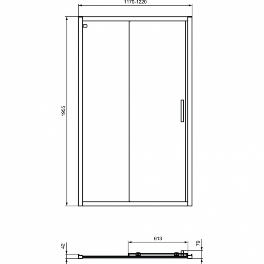 Ideal Standard Connect душевая дверь 120 см K9277V3