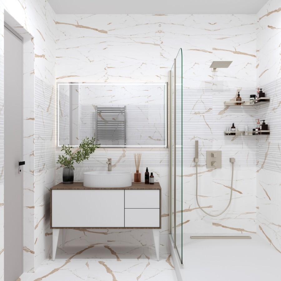 Плитка настенная Eurotile Statuario Gold 30x60
