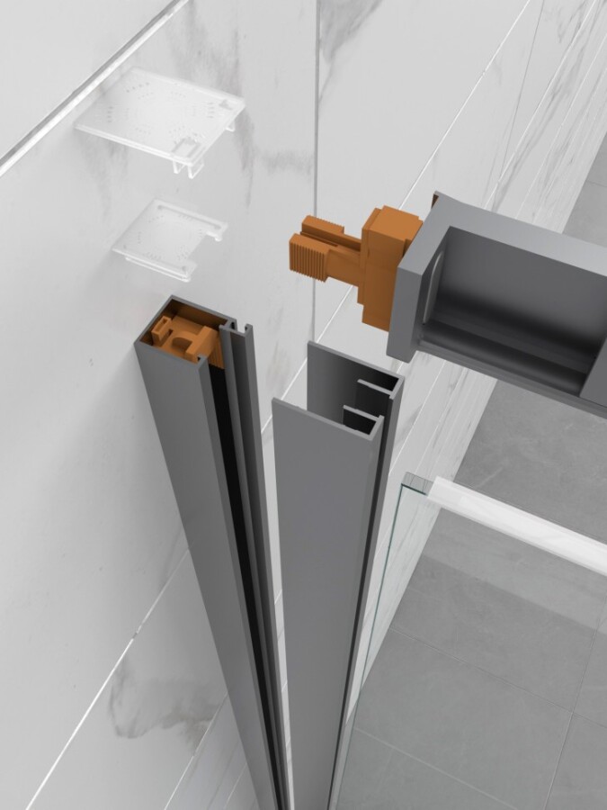 Душевая Ширма Triton pro Фикс-Графит 120х90 Щ0000077239