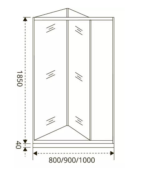 BAS INFINITY SD-80-G-CH душевая дверь 80х185 см ИН00046