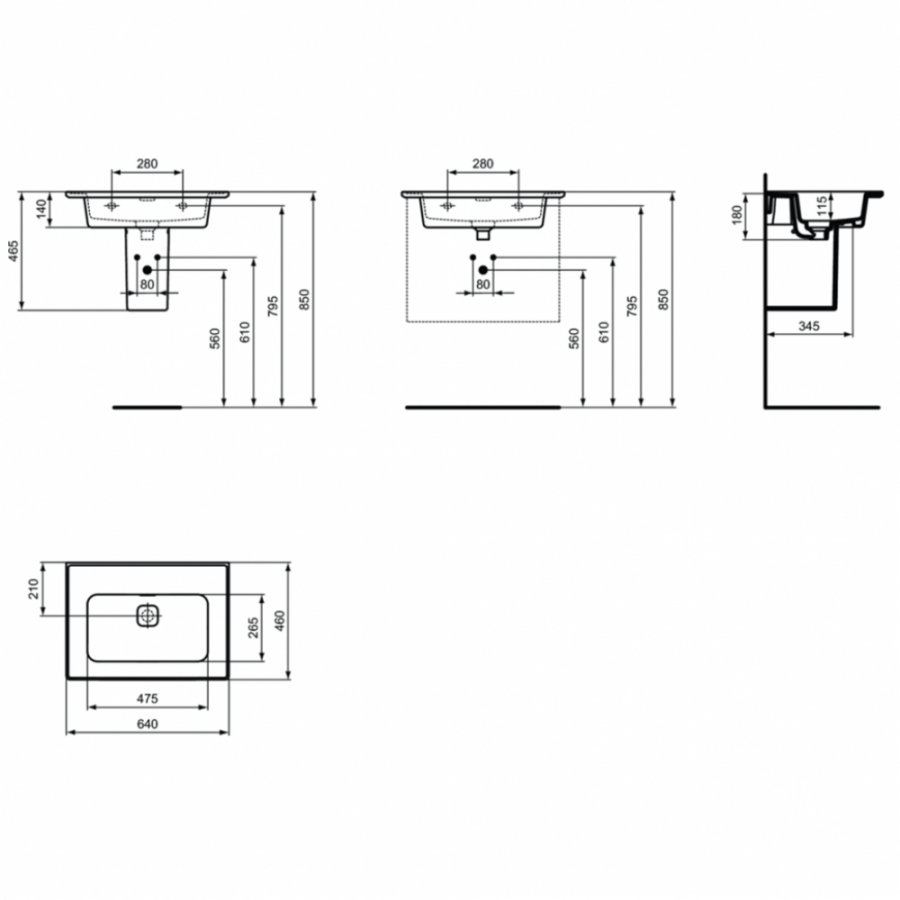 Ideal Standard Strada раковина 64х46 см T363301