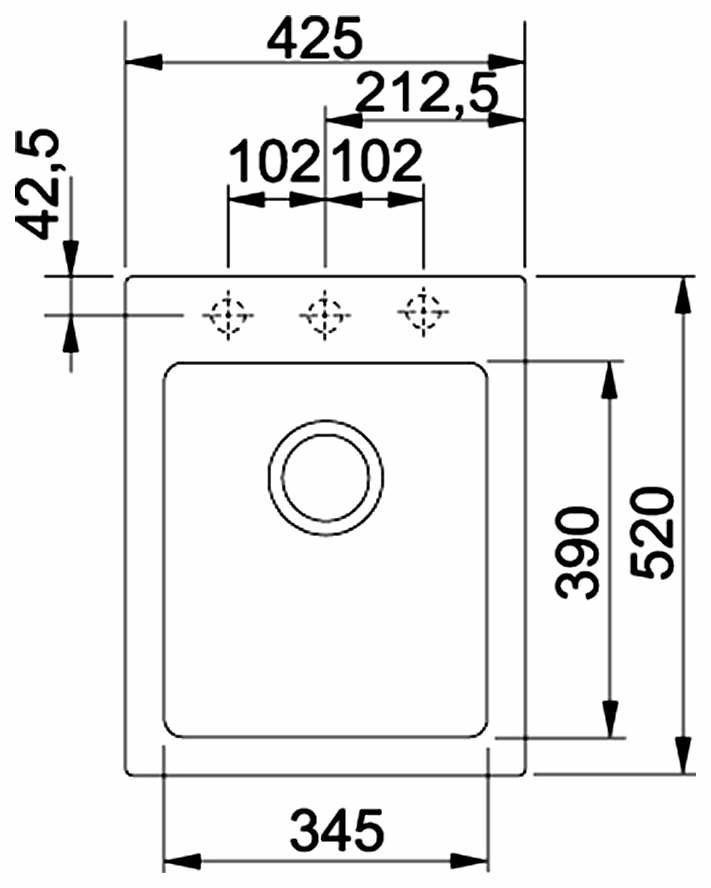 Franke MRG 610-42 кухонная мойка fragranite+ белый 42,5 x 52 см