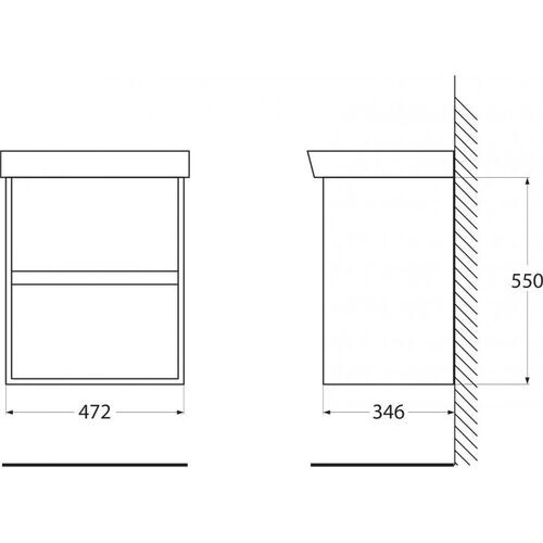 BelBagno тумба с раковиной NEON-500-1C-SO-PB 50 см