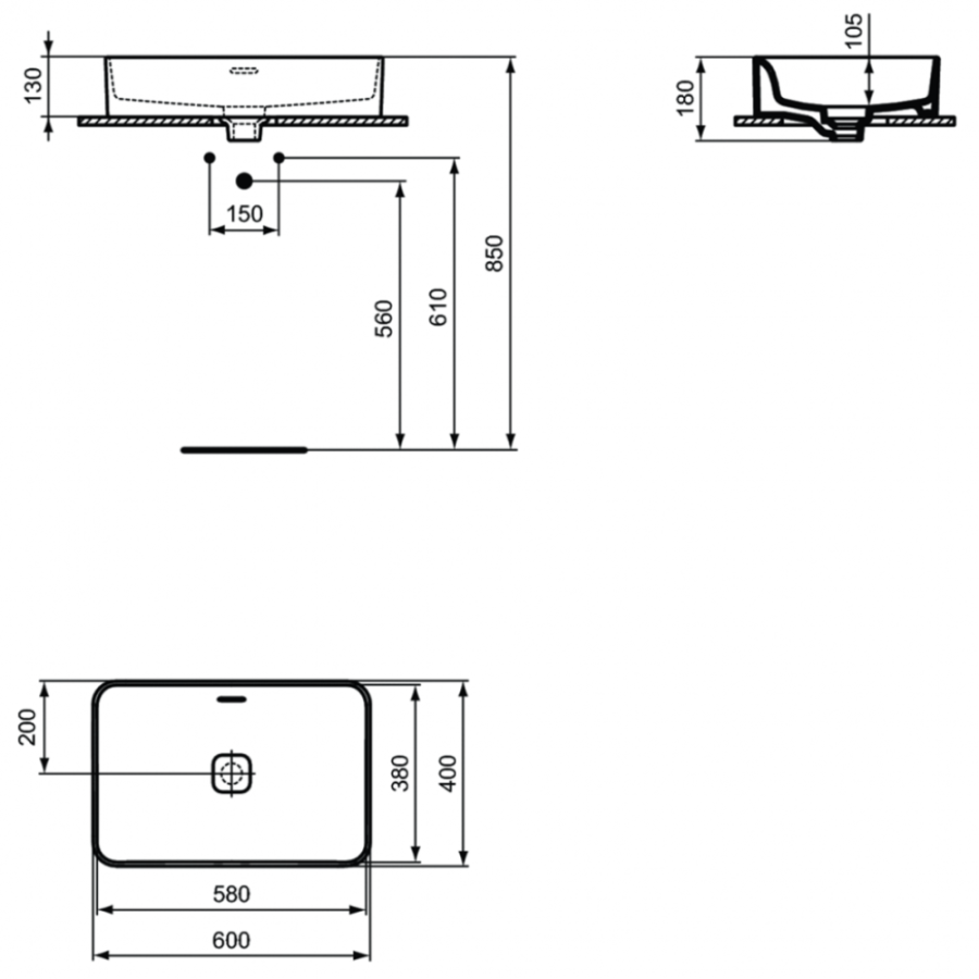 Ideal Standard Strada раковина 60 см T299901