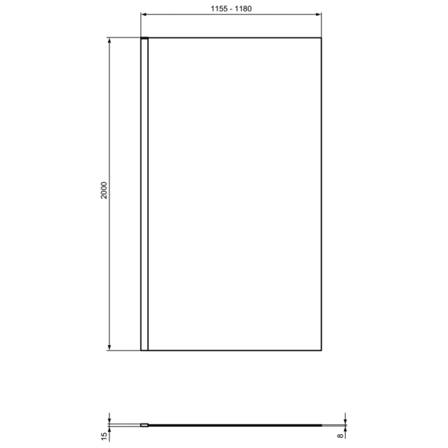 Ideal Standard I.Life фиксированная панель 120 см T4873EO