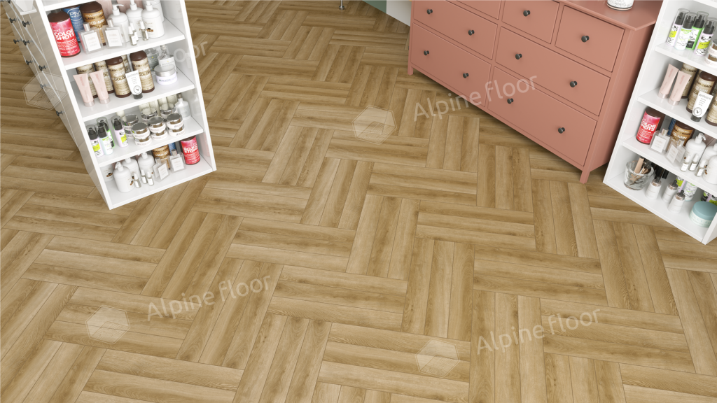 Ламинат Alpine Floor Herringbone 12 Pro (NEW), LF106-02A Дуб Эльзас 606 х 101 х 12 mm