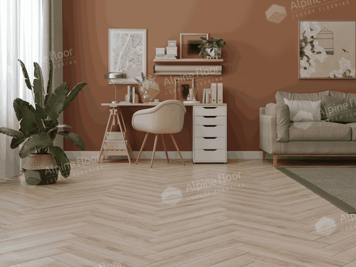 Ламинат Alpine Floor Herringbone 12 Pro (NEW) LF106-13A Дуб Берри 606 х 101 х 12 mm